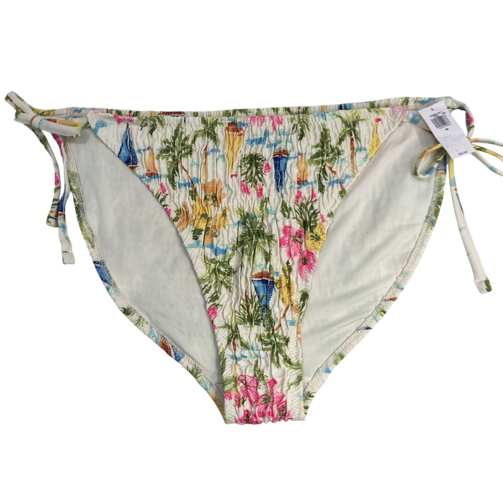 Old Navy Women 2X MultiColor Tie Side Bikini Bottom Sailboat Print New with Tags